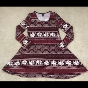Rue 21 red patterned dress